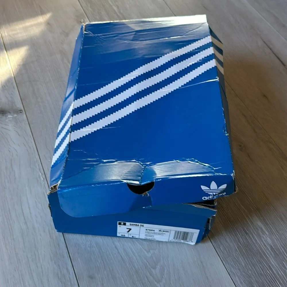 Adidas Samba OG Shoes Size 4.5 in‎ Cloud White/Core Black/gum NWT in packaging